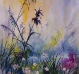 Josef Pepíno Balek, akvarel, "V trávě"